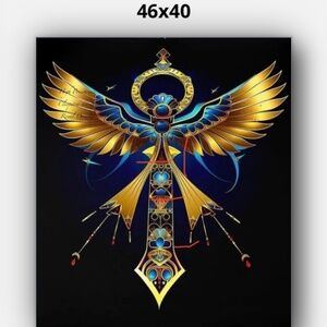 1 of a kind 46 x 40 Canvas picture of the Egyptian symbol of the Ankh